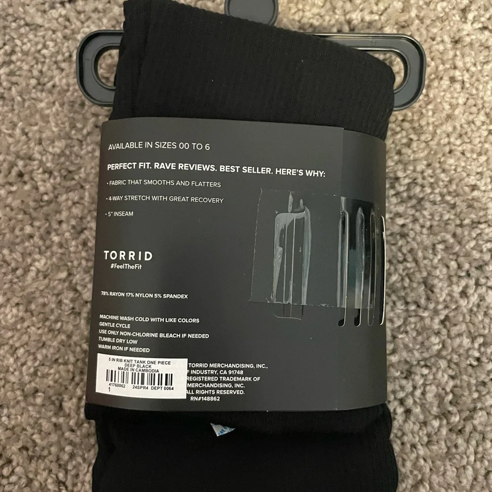 Torrid Black Ribbed Knit One Piece - Picture 4 of 4